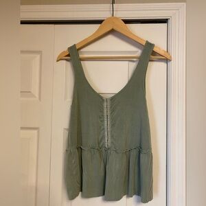 American Eagle Baby Doll Sage Tank Top